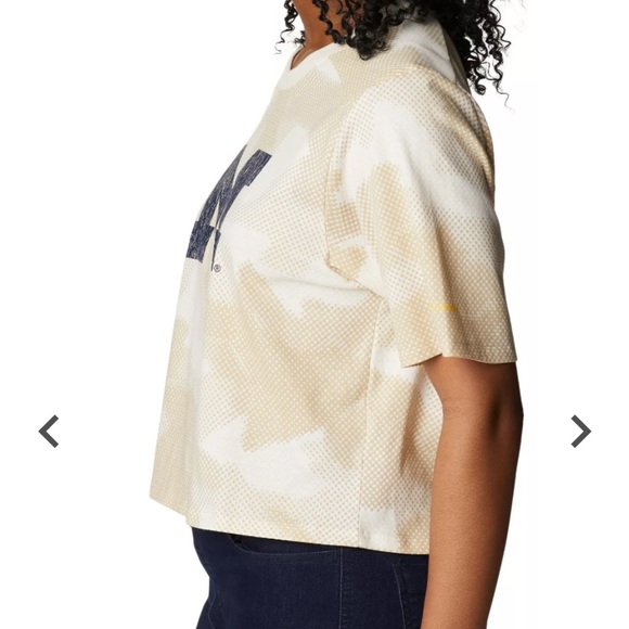 COLUMBIA Box Tee. University of Michigan NCAA tee. NWT size Medium - Picture 3 of 5